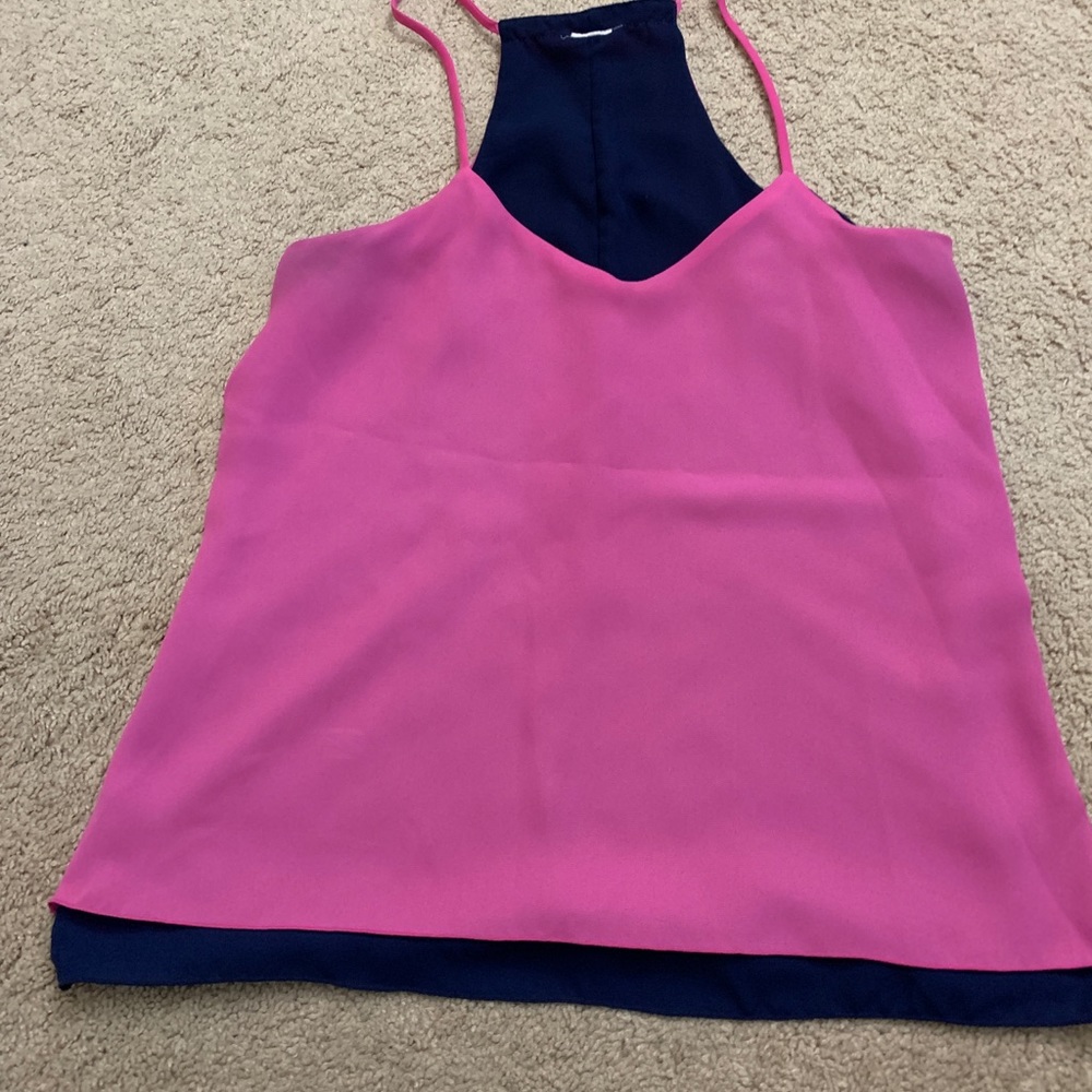 Strappy chiffon tank top